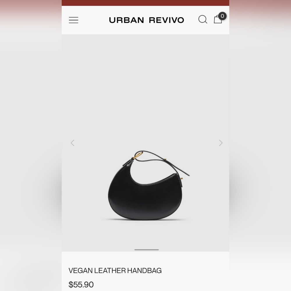 NWT Urban Revivo Vegan Leather Handbag Asymmetrical